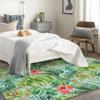5x8 Rug, Tropical Leaf Rugs for Living Room Bedroom, Tropical Floral Area Rug & Bedroom Decor, Washable Non Slip Soft Low Pile Indoor Carpet, Home Decorative Patterned Floor Rug view 2