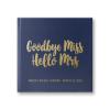 Bridal Shower Guest Book Sign-in book for Future Bride Miss to Mrs Custom Guest Book, Personalized Album - Navy Gold (9x6) view 1