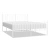 BULANED Metal Bed Frame with Headboard Bed Frame Full Platform Bed Full Metal Bed Frames Full Bed Frame with Headboard and Footboard White 59.8"x78.7" view 2