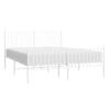 BULANED Metal Bed Frame with Headboard Bed Frame Full Platform Bed Full Metal Bed Frames Full Bed Frame with Headboard and Footboard White 59.8"x78.7" view 3