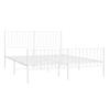 BULANED Metal Bed Frame with Headboard Bed Frame Full Platform Bed Full Metal Bed Frames Full Bed Frame with Headboard and Footboard White 59.8"x78.7" view 4