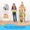OOOK Kids Rotating Bookshelf, Small Corner Bookshelf for Small Space, 360 Display 3 Tier Floor Standing Bookcase Storage Rack, Wooden Narrow Bookcase Organizer for Bedroom, Living Room view 3