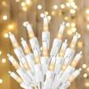TW SHINE Warm White Christmas Lights, 20FT 100 Count Incandescent White Wire Christmas Tree Lights, Waterproof Xmas String Lights for Outdoor Indoor Home Party Decorations view 1