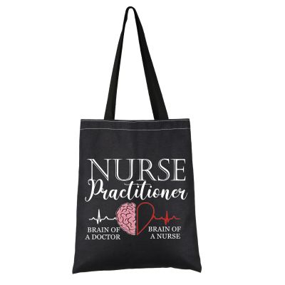 VAMSII Nurse Practitioner Tote Bag for Women - NP Graduation Gift Shoulder Bag - Medical Gift (Black)