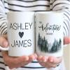 AWE-CREATIVES Personalized Wedding Mug, Engagement Mug, Personalized Gifts For Couple, Wedding Coffee Cup, The Adventure Begins, Custom Name & Year Mug view 4