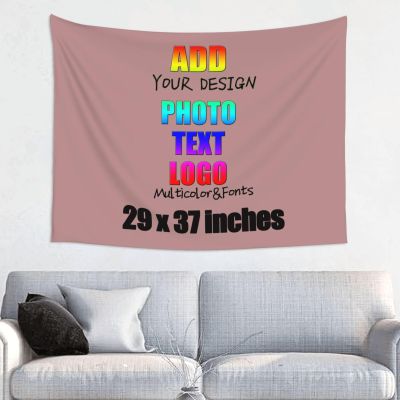 Custom Tapestry For Home Decor 29x37 inch Horizontal Add Your Photo Text Logo Personalized Funny Wall Hanging Art Tapestries Custom Backdrops Banners and Signs Posters Flags For Bedroom Living Room RosyBrown