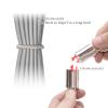 NICEEC 2 Pack Mini Magnetic Curtain Tiebacks Modern Simple Style Drape Tie Backs Elegant Decorative Weave Rope Curtain Holdbacks for Home & Office Thin Window Draperies (Beige) view 3