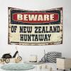 Abipuir Funny Outdoor Decor Beware of New Zealand Huntaway Tapestry Funny Home Decor Funny Kitchen Decor (Size : 75X100CM) view 4
