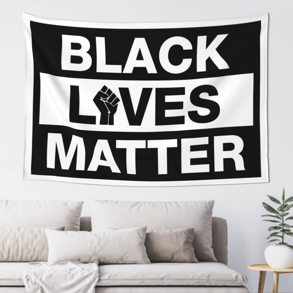 Abipuir Beer Decor Black Lives Matter Blm Tapestry Backyard Bar Decor Cool Things For Your Room (Size : 100X150CM)