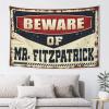 Abipuir Garage Accessories for Man Cave Beware of Mr. Fitzpatrick Tapestry Man Cave Bar Room Accessories for Teen Boys (Size : 75X100CM) view 1