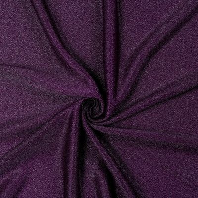 VDS Chiffon Fabric | 35 Yards Continuous | 60 Wide | Sheer Shimmer Glitter Arch Cloth for Wedding Engagement Event Party Banquet Decoration Canopy Arbor Drapery Panel Backdrop DIY (Eggplant)