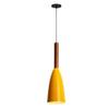DADYA Simplicity Small Chandelier Macaron Color Pendant Light with Wood Modern Elegance Hanging Lamp Craft Metal Single Head Chandeliers Fashion Indoor Lighting Fixtures for Kitchen Bedside Office view 1