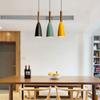 DADYA Simplicity Small Chandelier Macaron Color Pendant Light with Wood Modern Elegance Hanging Lamp Craft Metal Single Head Chandeliers Fashion Indoor Lighting Fixtures for Kitchen Bedside Office view 4