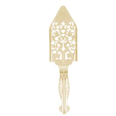 Absinthe Spoon, Vintage Stainless Steel Absinthe Spoons Wormwood Cocktail Bar Glass Cup Drinking Sugar Cube Filter Hollowed Out Absinthe Fountain Spoon Dripper(Gold)