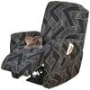 1/2/3 Seater Recliner Sofa Seat Covers Fabric Stretchy 4/6/8-Pieces Couch Slipcover Armchair Cover Non-Slip Furniture Protector, Elastic Spandex Soft Recliner Chair Protectors with Side Pocket ( Color view 1