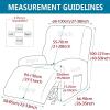 1/2/3 Seater Recliner Sofa Seat Covers Fabric Stretchy 4/6/8-Pieces Couch Slipcover Armchair Cover Non-Slip Furniture Protector, Elastic Spandex Soft Recliner Chair Protectors with Side Pocket ( Color view 2