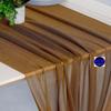 MDS 10 Pack 14ft Chiffon Table Runner 29 x170 Inches Sheer Wedding Runner Romantic Rustic Table Runner for Wedding Decorations, Birthday Parties, Bridal Shower Party Arch Decor - Mocha view 4