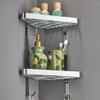 Shower Shelf,Bathroom Corner ShelfShower Rack Basket Chrome Shower Caddy Brass Baskets 2 Tier Corner Shelves with Hook Rust Free Bathroom Accessories Sets Bath Tidy Organiser Shampoo Holder Storage R view 3