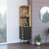 Corner Bar Cabinet Leverkusen,Living Room -Aged Oak/Black view 1
