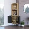 Corner Bar Cabinet Leverkusen,Living Room -Aged Oak/Black view 3