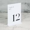 JINMURY White Wedding Table Numbers 1-25 with Stands, 5"x7" White Acrylic Table Numbers, Perfect for Wedding Reception, Party, Anniversary, Event view 2