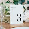 JINMURY White Wedding Table Numbers 1-25 with Stands, 5"x7" White Acrylic Table Numbers, Perfect for Wedding Reception, Party, Anniversary, Event view 3