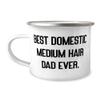 Best Domestic Medium Hair Dad Ever. 12oz Camper Mug, Domestic Medium Hair Cat Present From Friends, Love For Friends, Perfect domestic medium hair cat gift ideas, Best domestic medium hair cat gifts, view 1