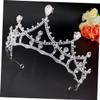 Beavorty Wedding Tiara Rhinestone Crown for Women Flexible Silver Alloy view 2