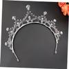 Beavorty Wedding Tiara Rhinestone Crown for Women Flexible Silver Alloy view 3