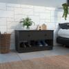 Storage Bench Beji, Lower Shelf, Two Drawers - Black view 1