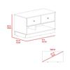 Storage Bench Beji, Lower Shelf, Two Drawers - Black view 2
