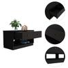 Storage Bench Beji, Lower Shelf, Two Drawers - Black view 4
