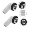 5PCS Air Conditioner Drain Hose Fitting,15mm Drain Hose Elbow Adapter with Rubber Ring for Universal Fit Mini-Split Unit (White) view 4