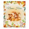 Deer Bear Rabbit Fox Animals Blanket Fall Personalized Blanket with Name Soft Flannel Throws Cozy Lightweight Custom Blankets for Couch Bed Sofa Gift Unisex Medium 6050in for Teen view 1