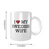 Abipuir Cool Coffee Mugs Women I Love My Swedish Wife Mug Coffee Cups for Men Coffee Mugs Humorous view 2