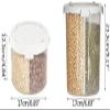 ZARUX Storage Jar air Tight Storage Jars Canisters 4 Grids Kitchen Cereal DispenserPlastic Flour Grain Rice Storage Box Dry Food Container Jar (Size : 3600ML) view 2