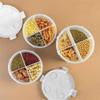 ZARUX Storage Jar air Tight Storage Jars Canisters 4 Grids Kitchen Cereal DispenserPlastic Flour Grain Rice Storage Box Dry Food Container Jar (Size : 3600ML) view 4