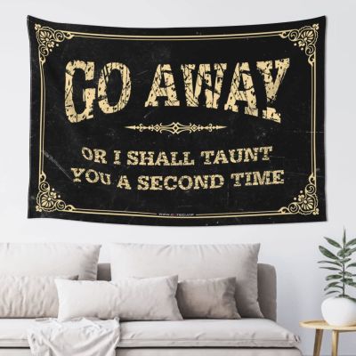 Cave Man Bar Go Away Or I Shall Taunt You A Second Time Tapestry Tapestry for Bedroom Asthetic Room Decore (Size : 75X92CM)