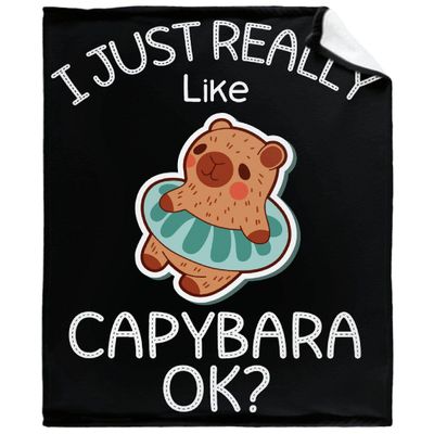 Capybara (3) Blanket,Lightweight Flannel Kids Lovers Throw Blanket Gifts for Girls in All Season,Blanket for Bed/Couch/Sofa 90"x120" for Whole Family