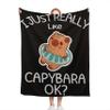 Capybara (3) Blanket,Lightweight Flannel Kids Lovers Throw Blanket Gifts for Girls in All Season,Blanket for Bed/Couch/Sofa 90"x120" for Whole Family view 2