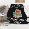 Capybara (3) Blanket,Lightweight Flannel Kids Lovers Throw Blanket Gifts for Girls in All Season,Blanket for Bed/Couch/Sofa 90"x120" for Whole Family view 3