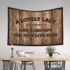 Abipuir Funny Patio Decor A Lovely Lady and A Gruhyy Old Man Live Here Tapestry Tapestry for Walls Tapastry'S Wall Hanging (Size : 75X92CM) view 3