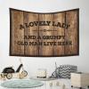 Abipuir Funny Patio Decor A Lovely Lady and A Gruhyy Old Man Live Here Tapestry Tapestry for Walls Tapastry'S Wall Hanging (Size : 75X92CM) view 4
