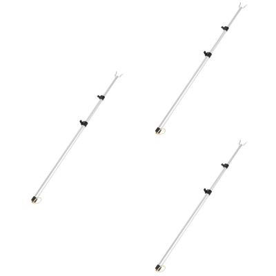 Cabilock 3pcs Retractable Clothes Drying Pole Adjustable Telescopic Hanger Rod for Use Space-saving Clothesline
