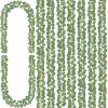 CQURE 16Pcs Eucalyptus Garland,Artificial Eucalyptus Leaves Table Greenery Garland Wreath Vines for Wedding Party Table Fireplace Bedroom Wall Room Decor view 1