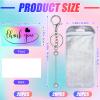 Sasylvia 60 Pcs Beadable Keychain Bars Bulk Making Kit 20 Beaded Keychain 20 Bag 20 Thank You Cards for DIY Keyrings Charms(Silver) view 2