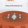 Tempered Glass Lazy Susan Turntable, Round Glass Table Top Tabletop Rotating Serving Tray for Dining Table Rotating Serving Plate, Anti-tilt Auxiliary Wheels (Size : 80cm) view 3