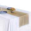 MDS Pack of 25 Wedding 12 x 108 inches Chiffon Table Runner for Wedding, Decorations for Birthday Parties, Banquets, Graduations, Engagements, Runners fit Rectangle, Round Table - Champagne Gold view 1