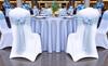 MDS Pack of 125 Chiffon Chair Sashes for Wedding & Event Dcor - Baby Blue view 2