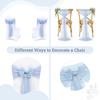 MDS Pack of 125 Chiffon Chair Sashes for Wedding & Event Dcor - Baby Blue view 4